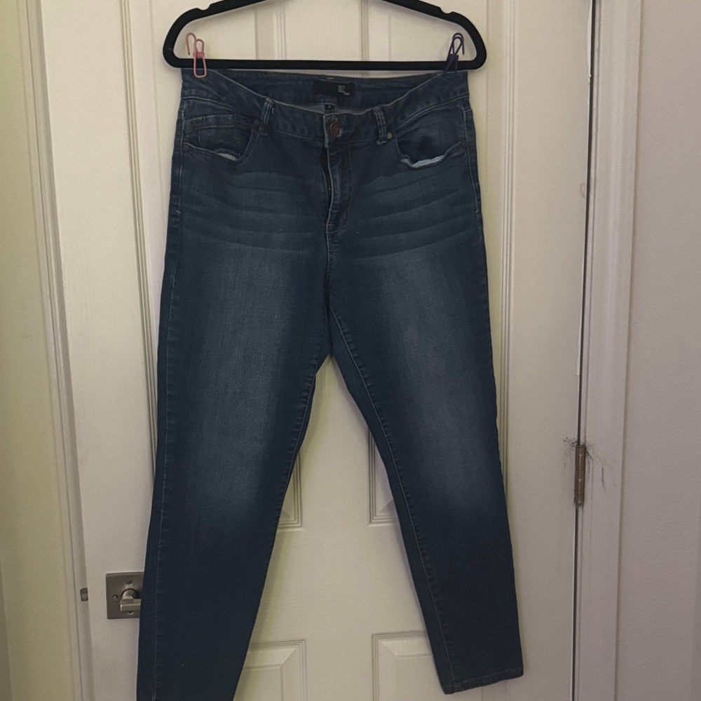 1822 Denim Women's Skinny Jeans - Dark Blue